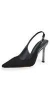 Larroude Kaitlan Crystal Pumps Black In Black