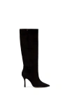 Larroude Larroudé Kate Boot In Black Stamped Leather