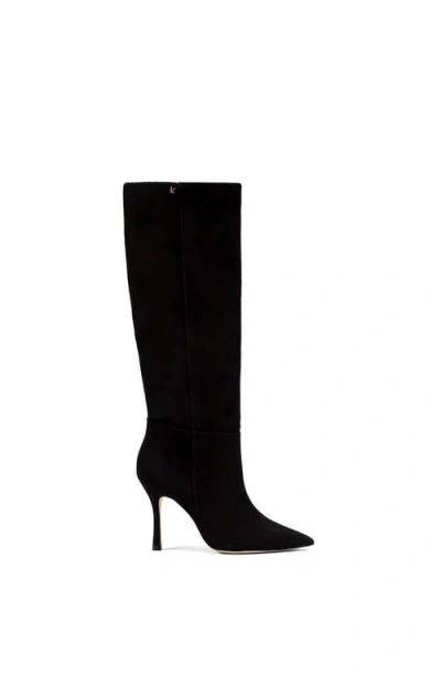 Larroude Larroudé Kate Boot In Black Stamped Leather