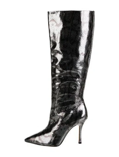 Pre-owned Larroude Leather Animal Print Boots