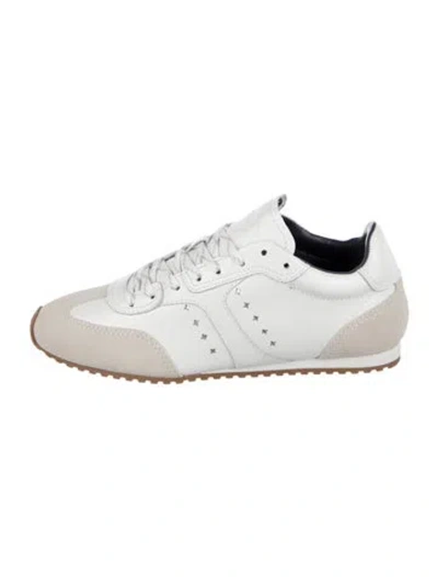 Pre-owned Larroude Leather Athletic Sneakers In White