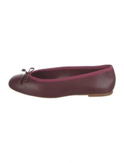 Pre-owned Larroude Leather Ballet Flats In Pink