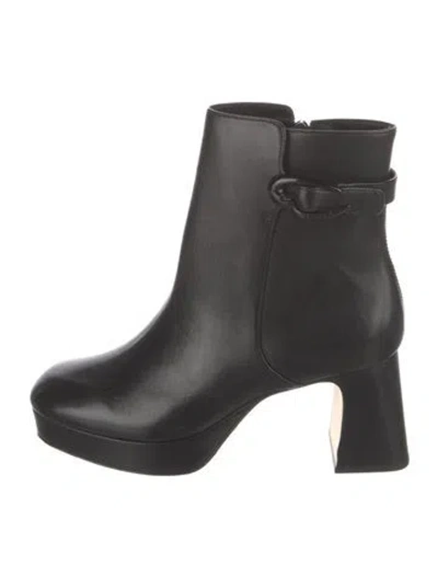 Pre-owned Larroude Leather Boots In Black