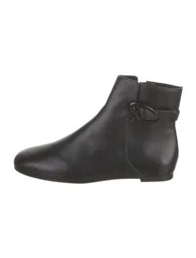Pre-owned Larroude Leather Boots In Black
