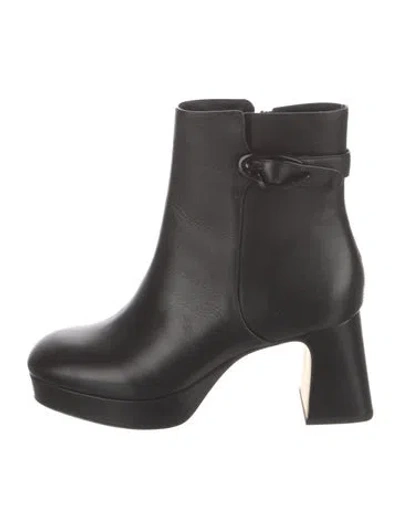 Pre-owned Larroude Leather Boots In Black