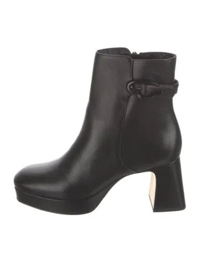 Pre-owned Larroude Leather Boots In Black