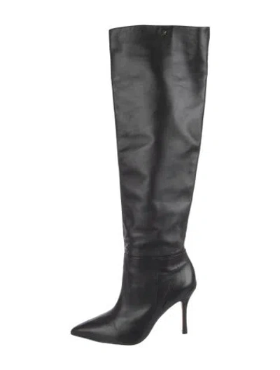 Pre-owned Larroude Leather Boots In Black