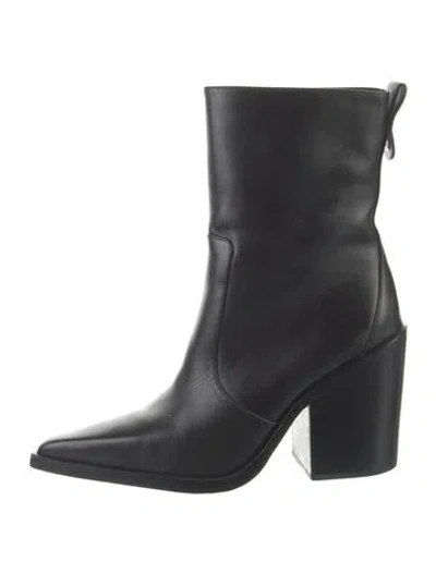 Pre-owned Larroude Leather Boots In Black