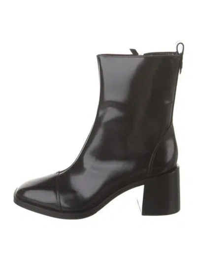 Pre-owned Larroude Leather Boots In Black