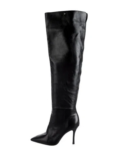 Pre-owned Larroude Leather Boots In Black