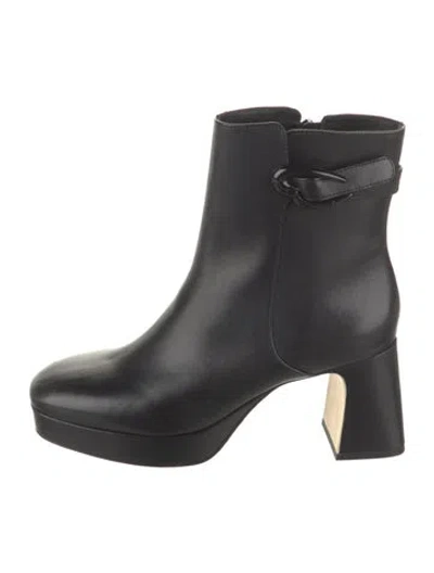 Pre-owned Larroude Leather Boots In Black