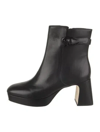 Pre-owned Larroude Leather Boots In Black