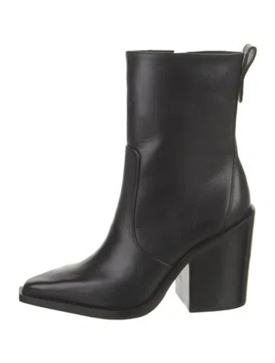 Pre-owned Larroude Leather Boots In Black