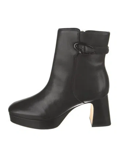 Pre-owned Larroude Leather Boots In Black