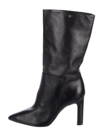 Pre-owned Larroude Leather Boots In Black
