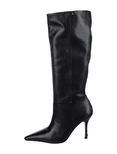 Pre-owned Larroude Leather Boots In Black