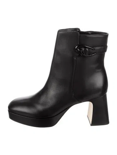 Pre-owned Larroude Leather Boots In Black