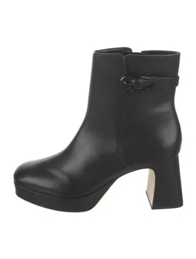 Pre-owned Larroude Leather Boots In Black