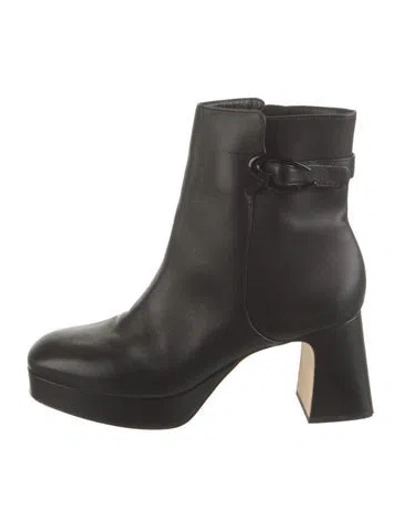 Pre-owned Larroude Leather Boots In Black