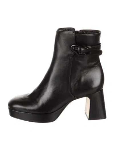 Pre-owned Larroude Leather Boots In Black