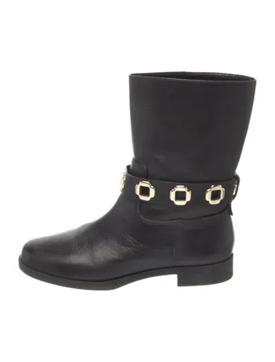 Pre-owned Larroude Leather Boots In Black