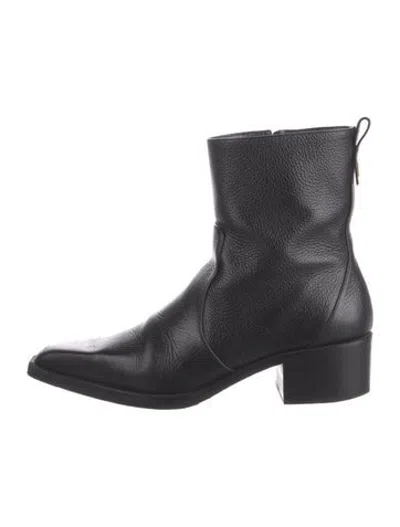 Pre-owned Larroude Leather Boots In Black