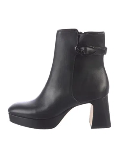 Pre-owned Larroude Leather Boots In Black