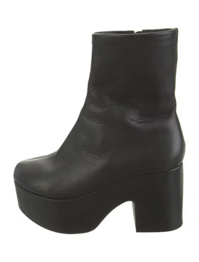 Pre-owned Larroude Leather Boots In Black/green
