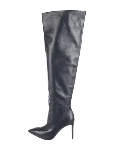 Pre-owned Larroude Leather Boots In Blue