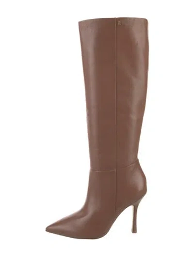 Pre-owned Larroude Leather Boots In Brown