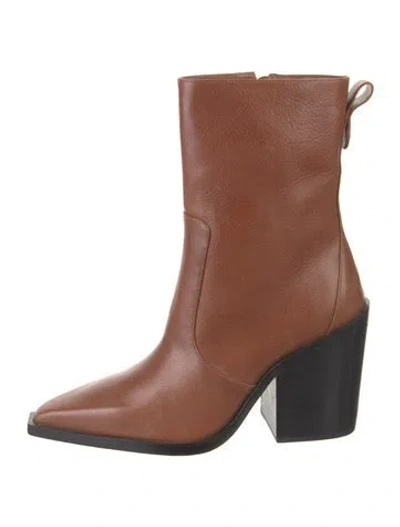 Pre-owned Larroude Leather Boots In Brown