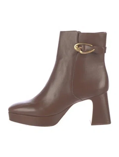 Pre-owned Larroude Leather Boots In Brown