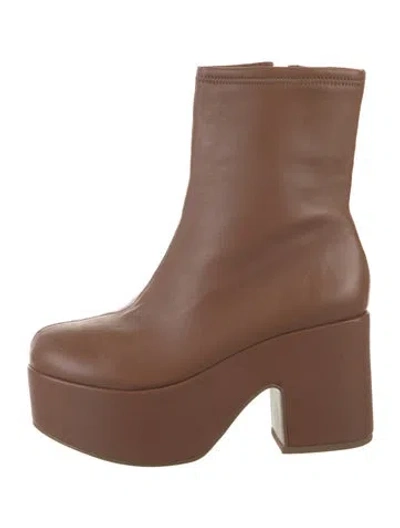 Pre-owned Larroude Leather Boots In Brown
