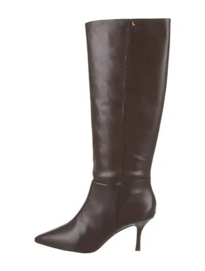 Pre-owned Larroude Leather Boots In Brown
