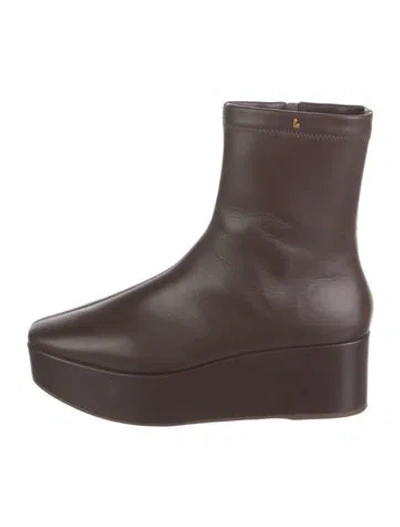 Pre-owned Larroude Leather Boots In Brown