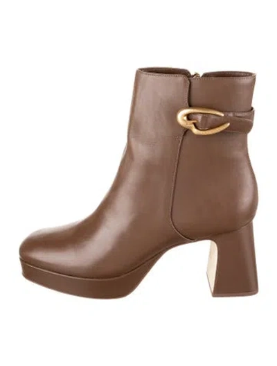 Pre-owned Larroude Leather Boots In Brown