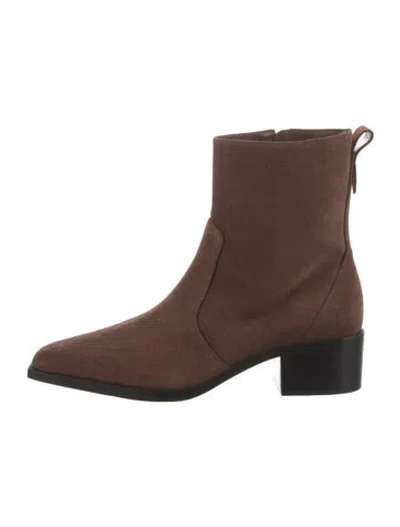 Pre-owned Larroude Leather Boots In Brown