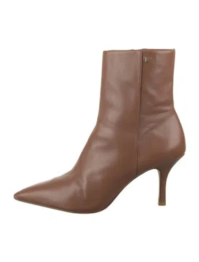 Pre-owned Larroude Leather Boots In Brown