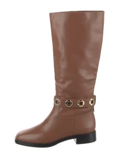 Pre-owned Larroude Leather Boots In Brown