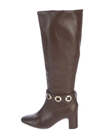 Pre-owned Larroude Leather Boots In Brown