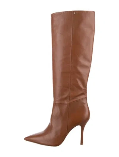Pre-owned Larroude Leather Boots In Brown