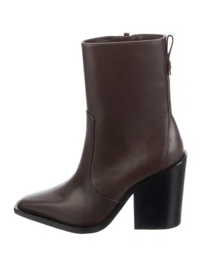 Pre-owned Larroude Leather Boots In Brown