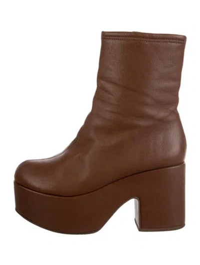 Pre-owned Larroude Leather Boots In Brown