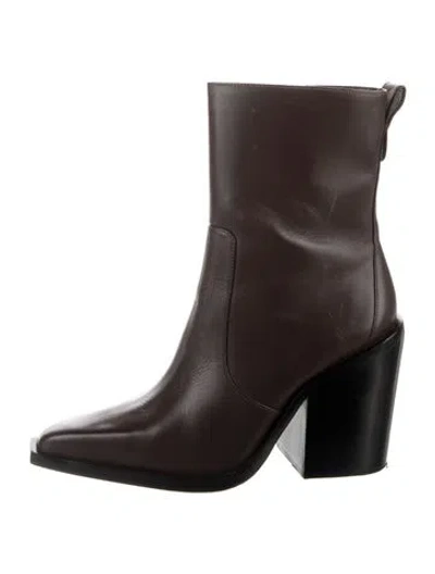 Pre-owned Larroude Leather Boots In Brown