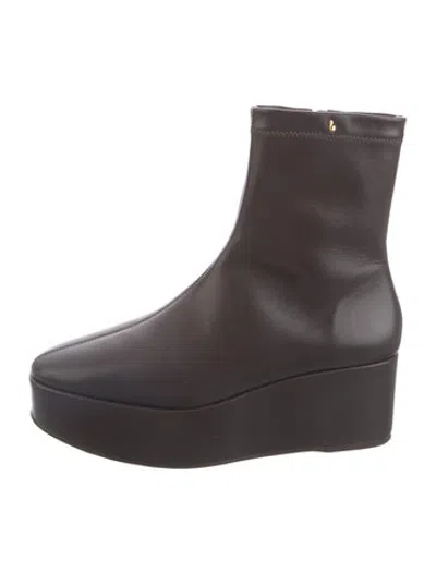 Pre-owned Larroude Leather Boots In Brown