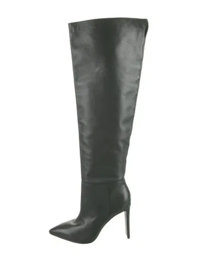 Pre-owned Larroude Leather Boots In Green