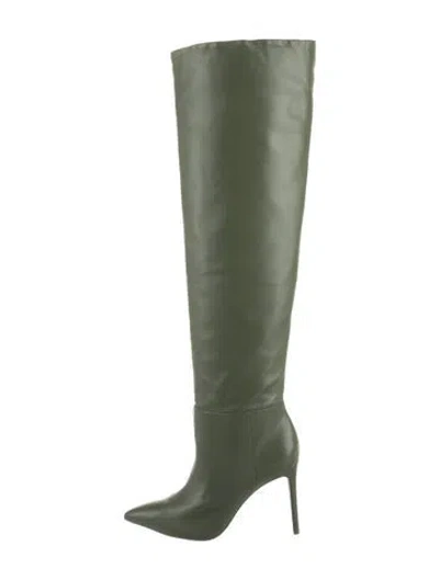 Pre-owned Larroude Leather Boots In Green