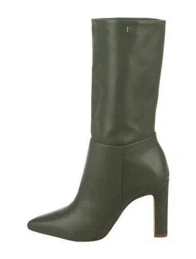 Pre-owned Larroude Leather Boots In Green