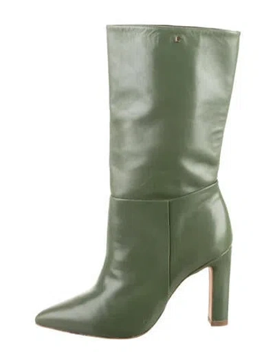 Pre-owned Larroude Leather Boots In Green