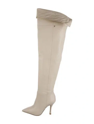 Pre-owned Larroude Leather Boots In Neutral